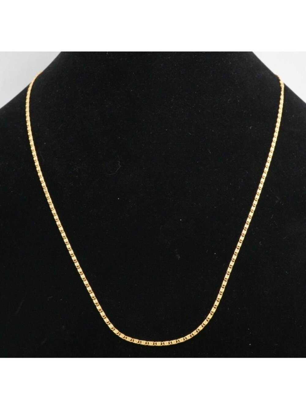 Vintage Monet Gold Tone Chain Necklace Scroll Link 24 Inch Classic